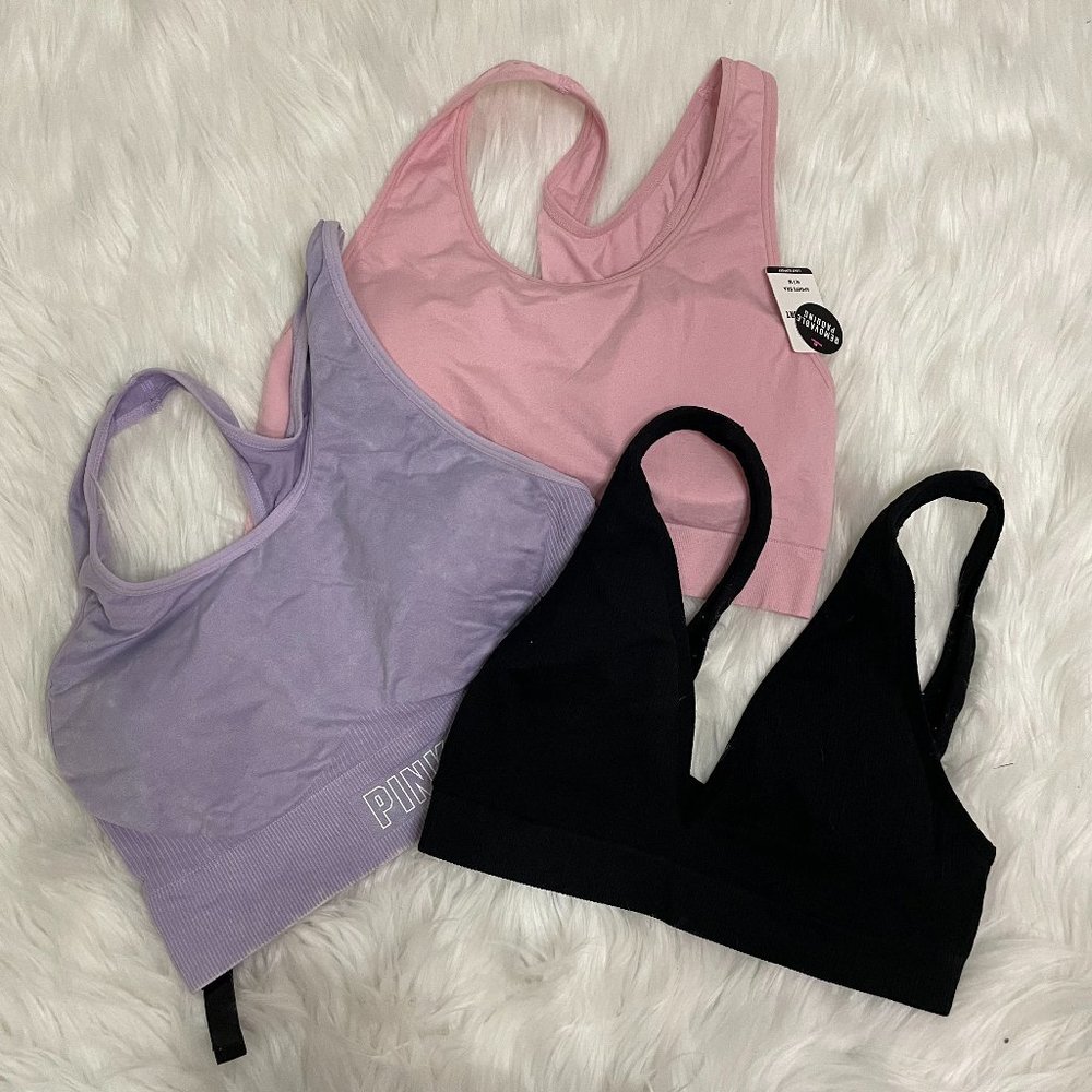 Victoria Secret PINK Sports bras bundle Pink sports bra Medium